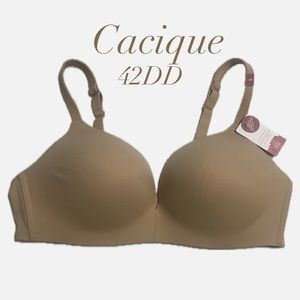 Cacique Wireless Bra 42DD UPLIFT plunge
